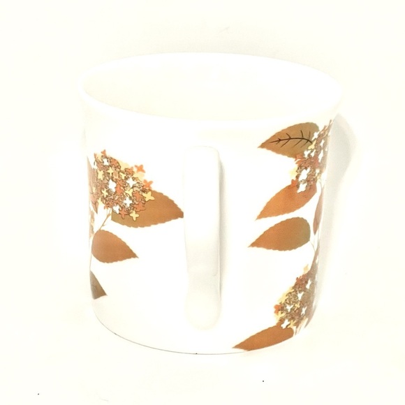 Stechcol Gracie Bone China Black Gold Autumn Mug 12oz Teacup Floral Botanical - Picture 5 of 6